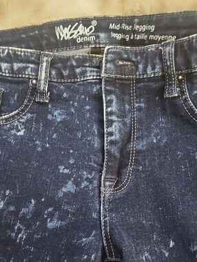 Mossimo Supply Co. Mid-Rise Dark Blue Washed Jeggings